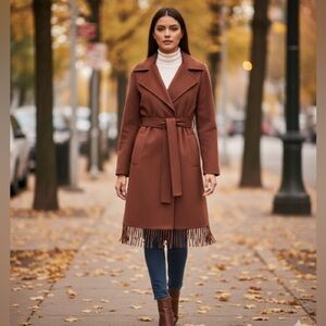 Sam Edelman Fringe Wrap Coat